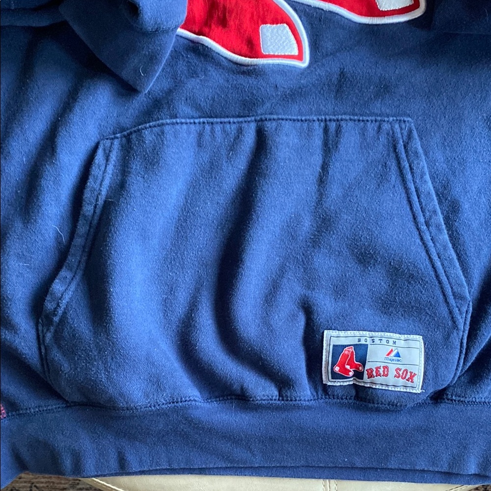 Blue Hoodie with Red Socks Logo - Picture 5 of 7